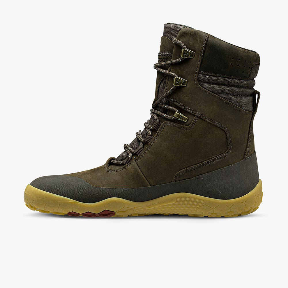 Botas Caminhada Vivobarefoot Tracker Hi II FG Feminino Verde Oliva | Portugal-15376