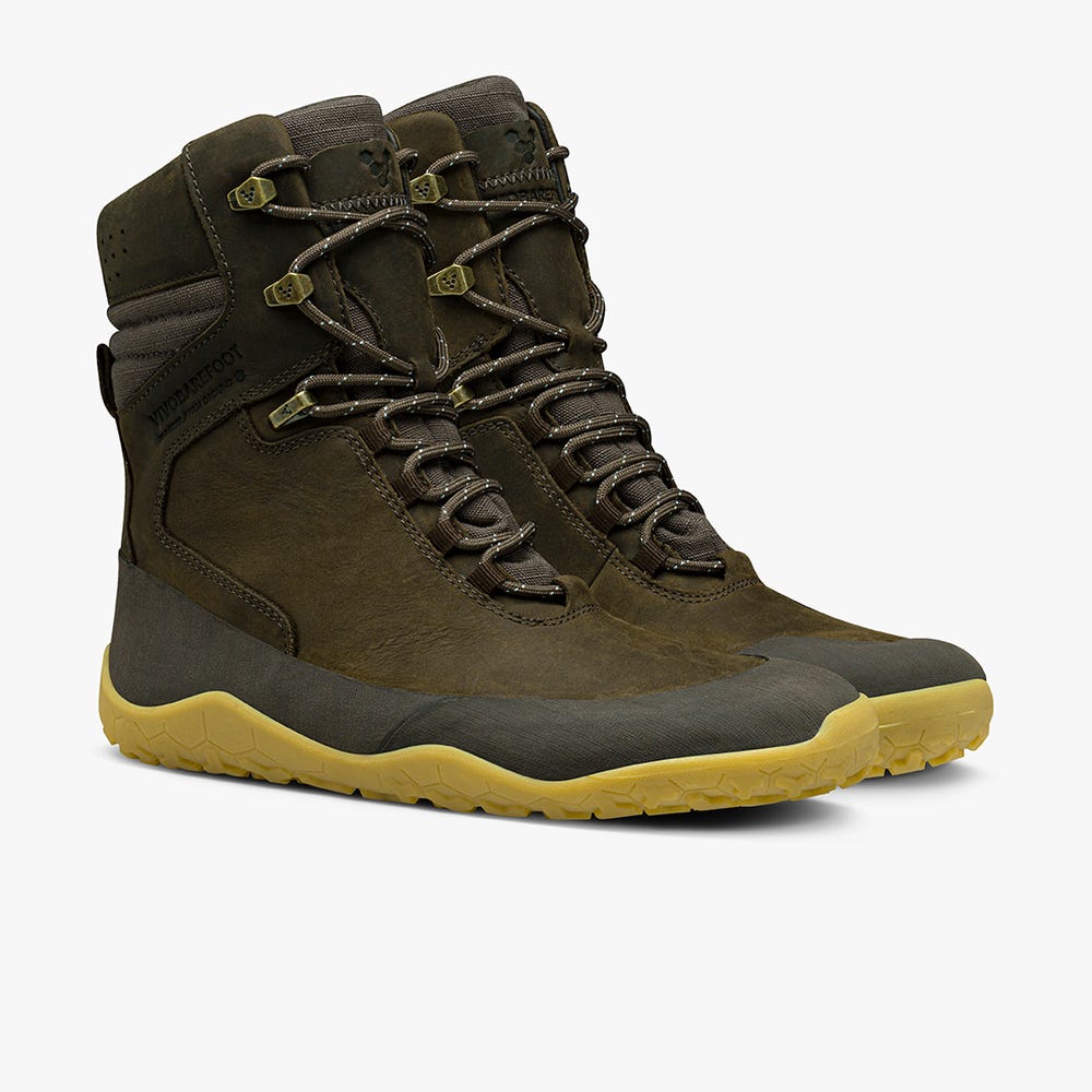 Botas Caminhada Vivobarefoot Tracker Hi II FG Feminino Verde Oliva | Portugal-15376