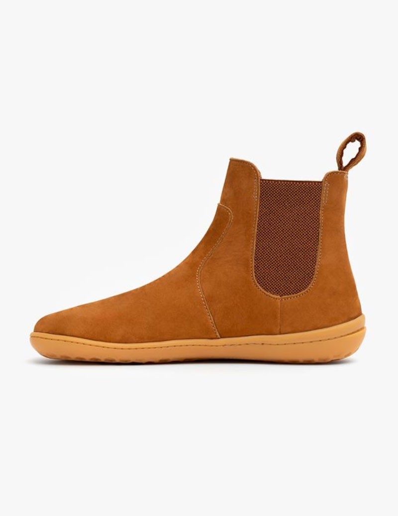 Botas Chelsea Vivobarefoot Fulham Nubuck Feminino Marrom | Portugal-45267