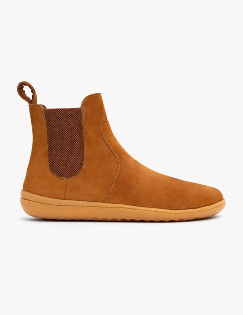 Botas Chelsea Vivobarefoot Fulham Nubuck Feminino Marrom | Portugal-45267