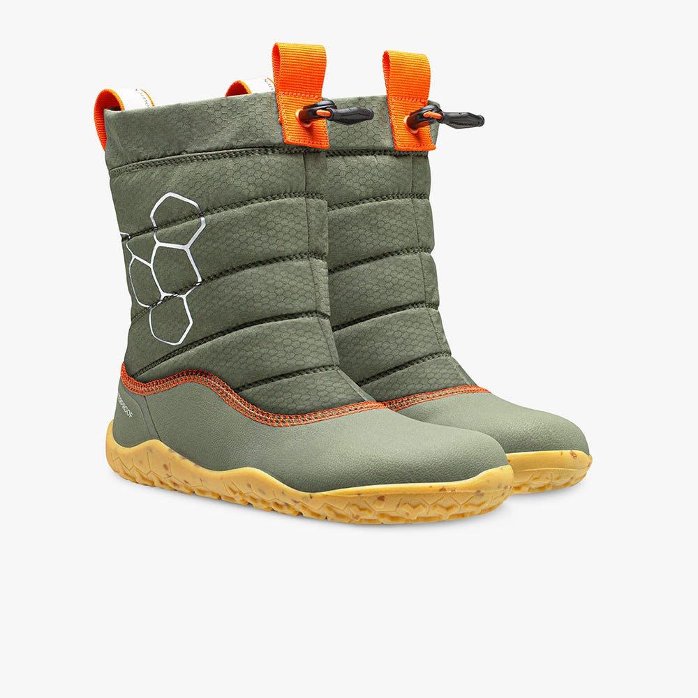 Botas de Inverno Vivobarefoot Lumi Criança Verdes | Portugal-31285