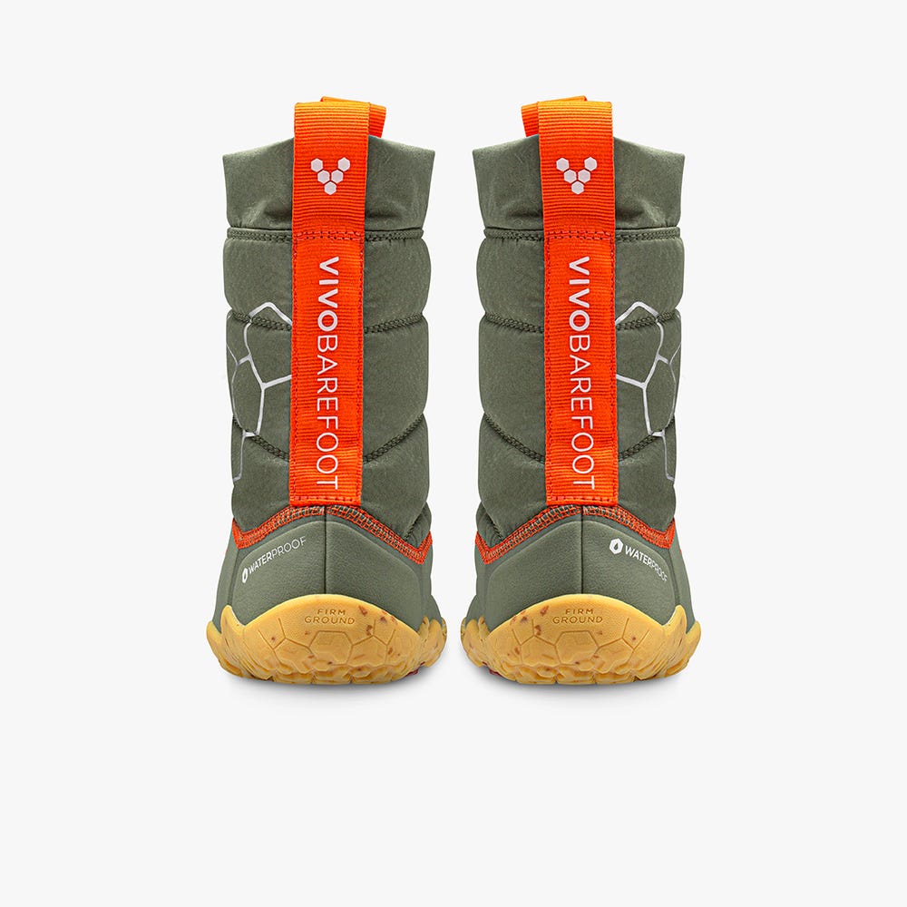 Botas de Inverno Vivobarefoot Lumi Criança Verdes | Portugal-31285