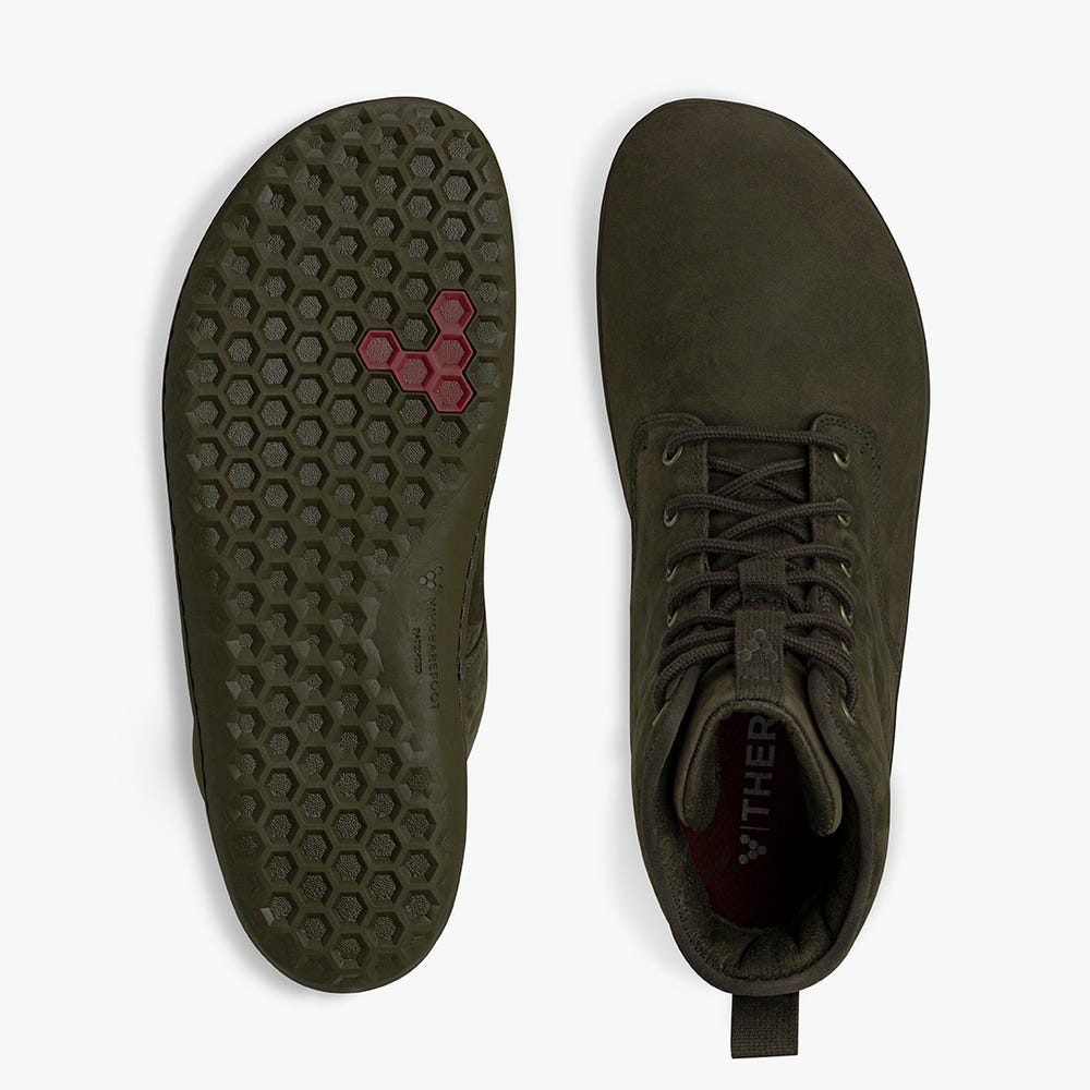 Botas de Inverno Vivobarefoot Scott III Masculino Verde Oliva | Portugal-60918