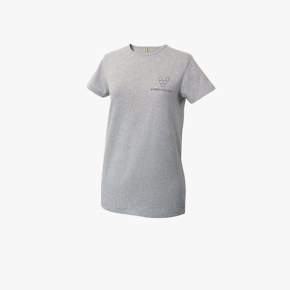 Camiseta Vivobarefoot Rapanui Feminino Cinzentas | Portugal-82479