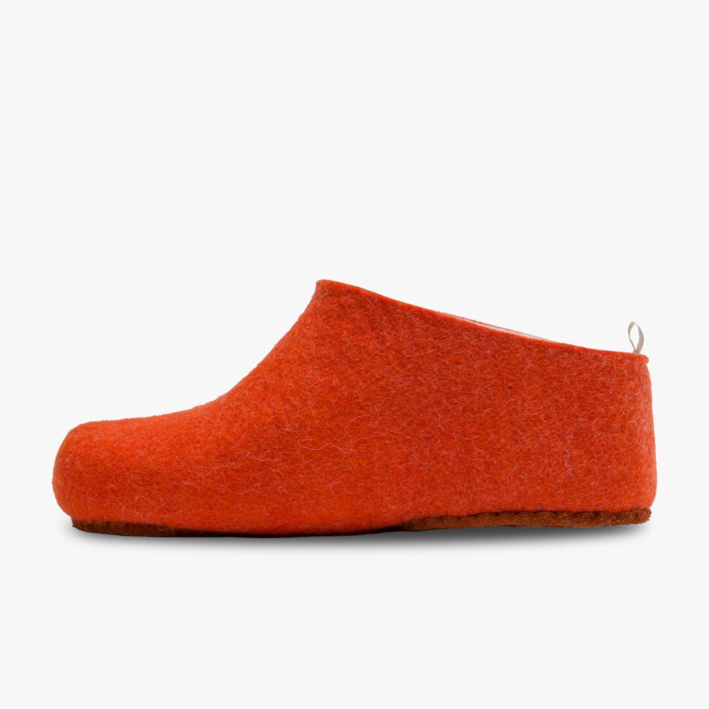 Chinelos Vivobarefoot Mim Felt Feminino Laranja | Portugal-25160