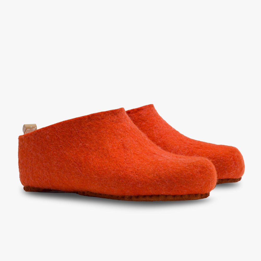 Chinelos Vivobarefoot Mim Felt Feminino Laranja | Portugal-25160