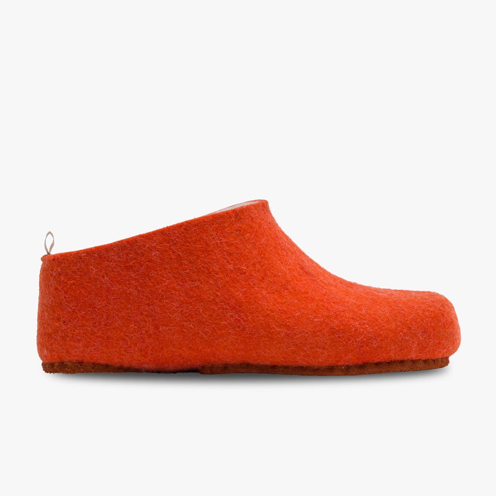 Chinelos Vivobarefoot Mim Felt Feminino Laranja | Portugal-25160