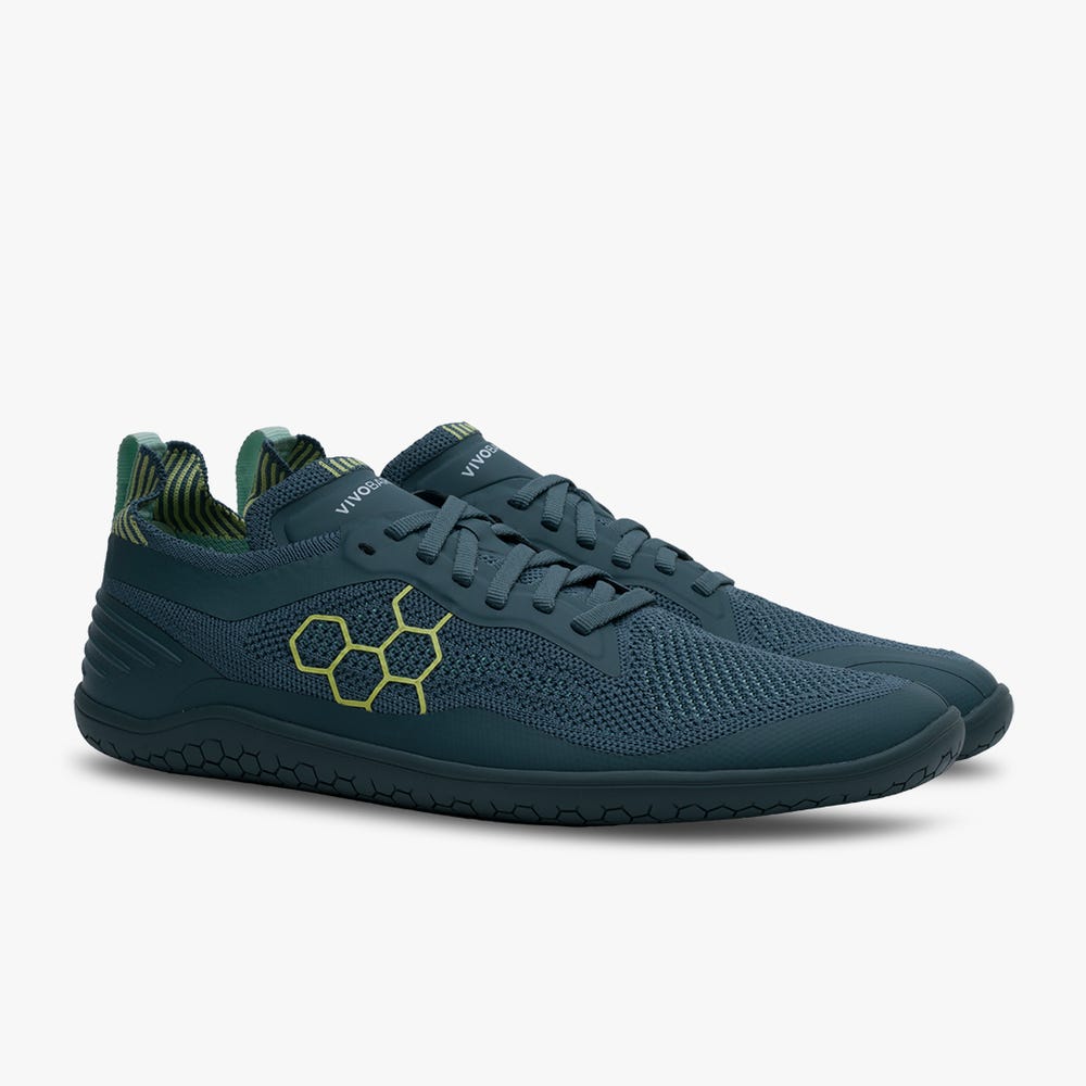 Sapatilhas Running Vivobarefoot Geo Racer Knit Masculino Verdes | Portugal-46821