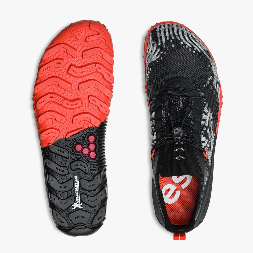 Sapatilhas Trail Running Vivobarefoot Hydra Esc Masculino Obsidiana | Portugal-50179