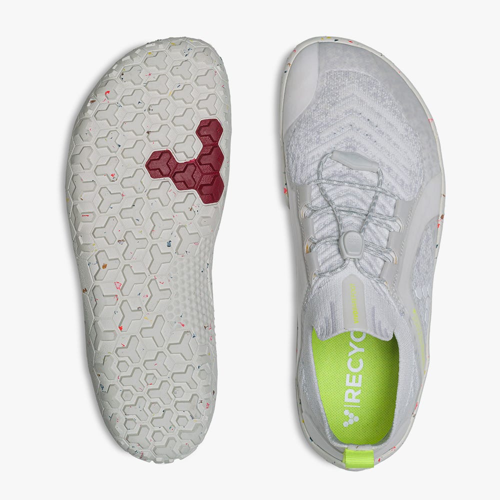 Sapatilhas Trail Running Vivobarefoot Primus Trilha Knit FG Feminino Branco | Portugal-25371