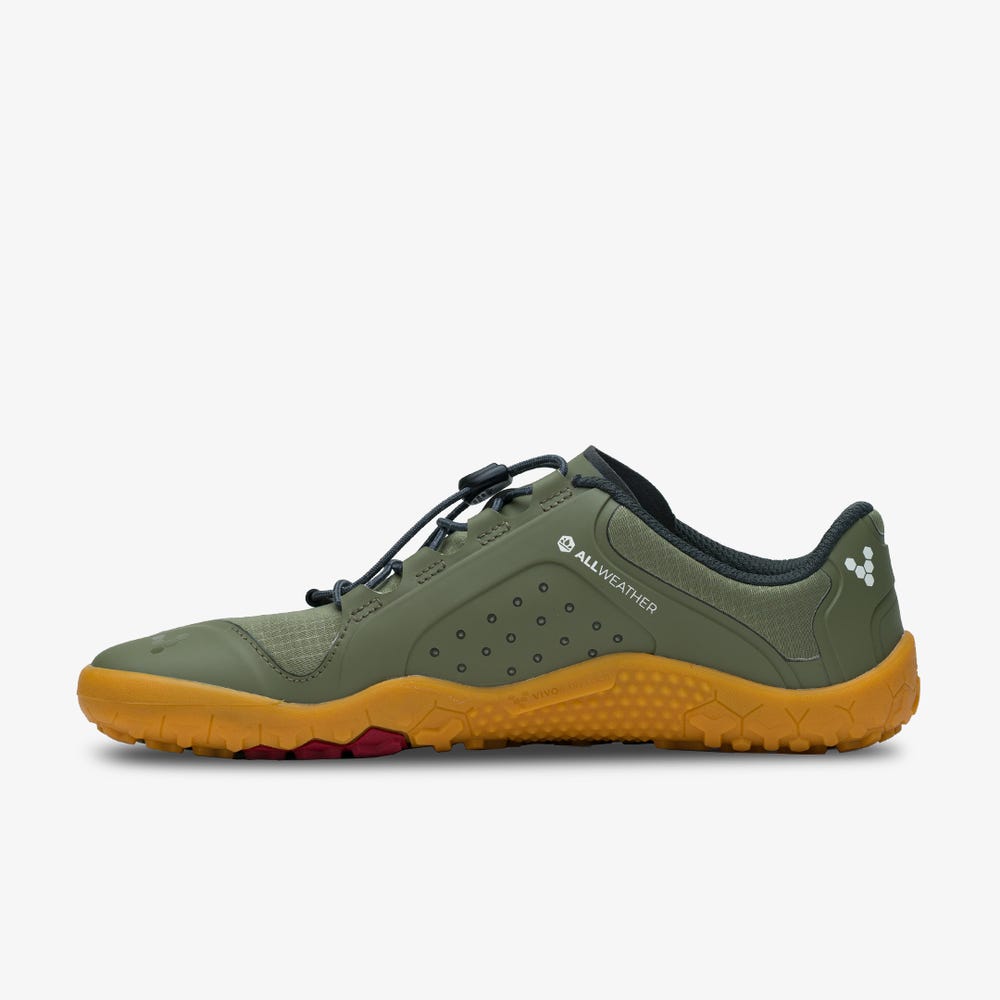 Sapatilhas Trail Running Vivobarefoot Primus Trilha II All Weather FG Masculino Verdes | Portugal-29046