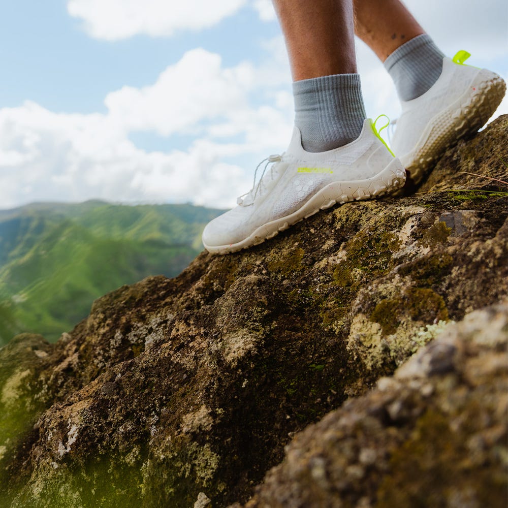 Sapatilhas Trail Running Vivobarefoot Primus Trilha Knit FG Masculino Branco | Portugal-87314