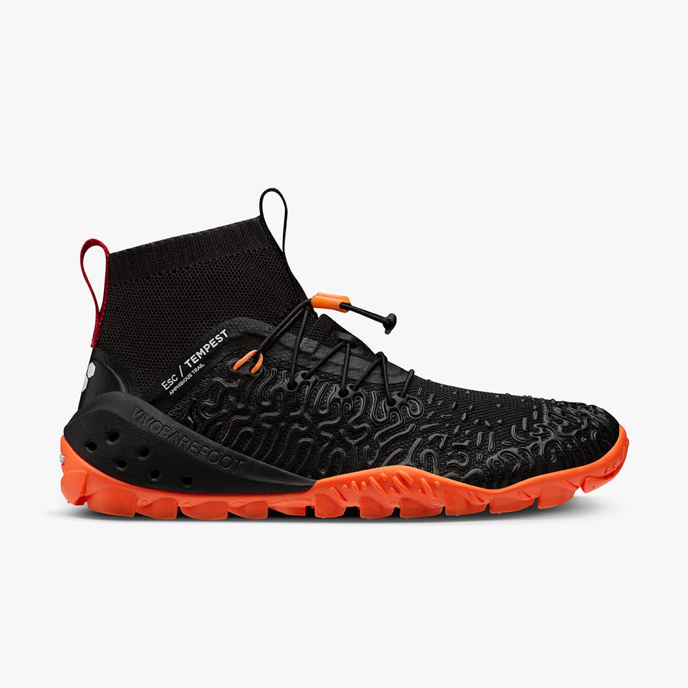 Sapatilhas Trail Vivobarefoot Esc Tempest Feminino Obsidiana Laranja | Portugal-68203