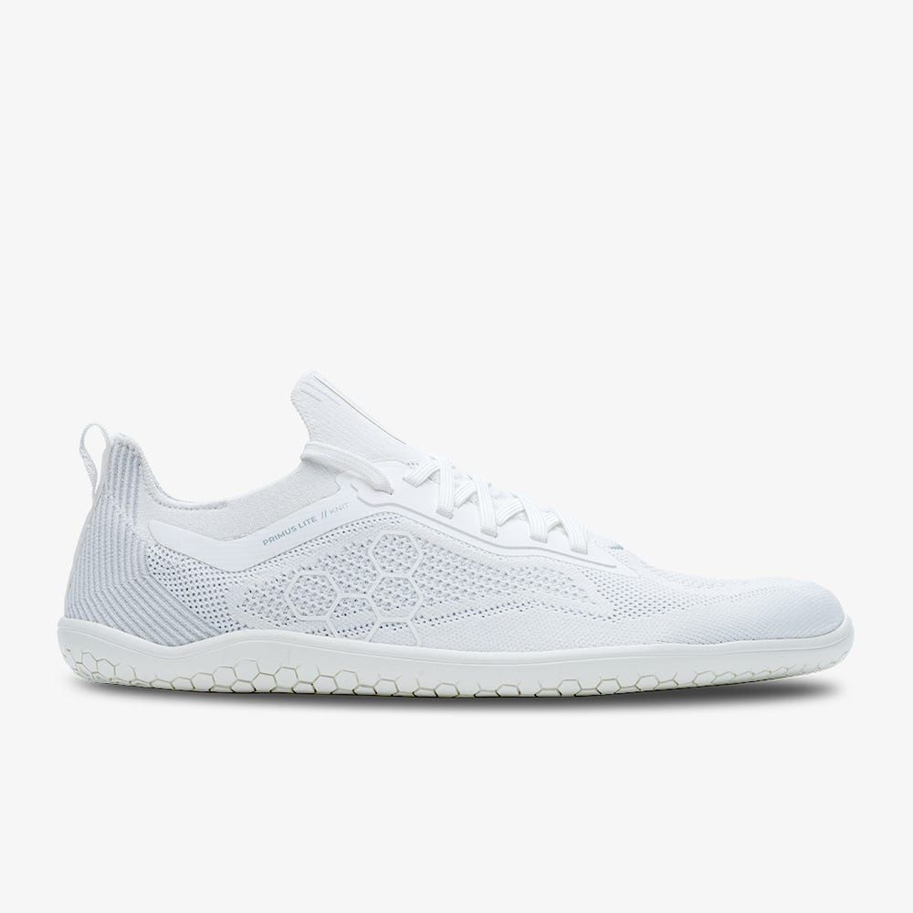 Sapatilhas Treino Vivobarefoot Primus Lite Knit Feminino Branco | Portugal-75248