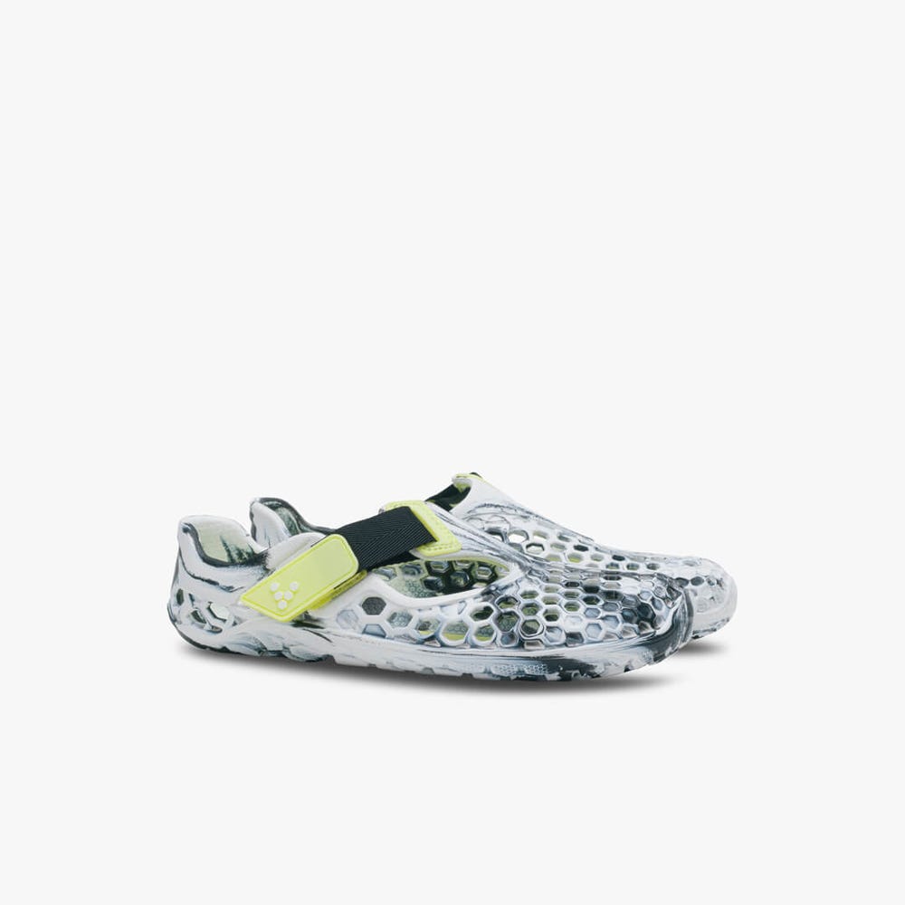 Sapatos Agua Vivobarefoot Ultra Bloom Criança Obsidiana Branco | Portugal-20657