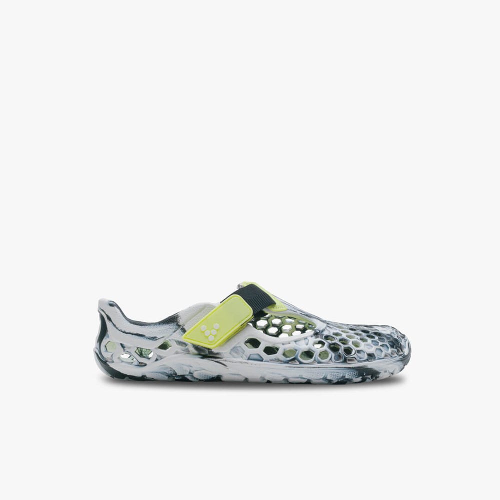 Sapatos Agua Vivobarefoot Ultra Bloom Criança Obsidiana Branco | Portugal-20657