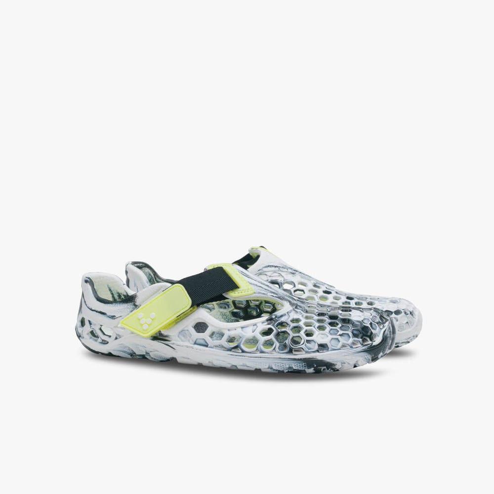 Sapatos Agua Vivobarefoot Ultra Bloom Juniors Criança Obsidiana Branco | Portugal-61592