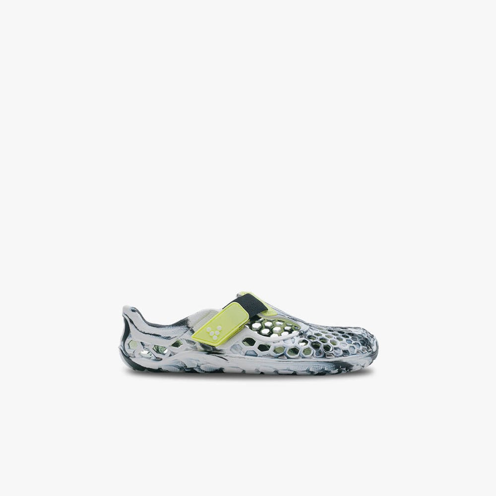 Sapatos Agua Vivobarefoot Ultra Bloom Preschool Criança Obsidiana Branco | Portugal-85294