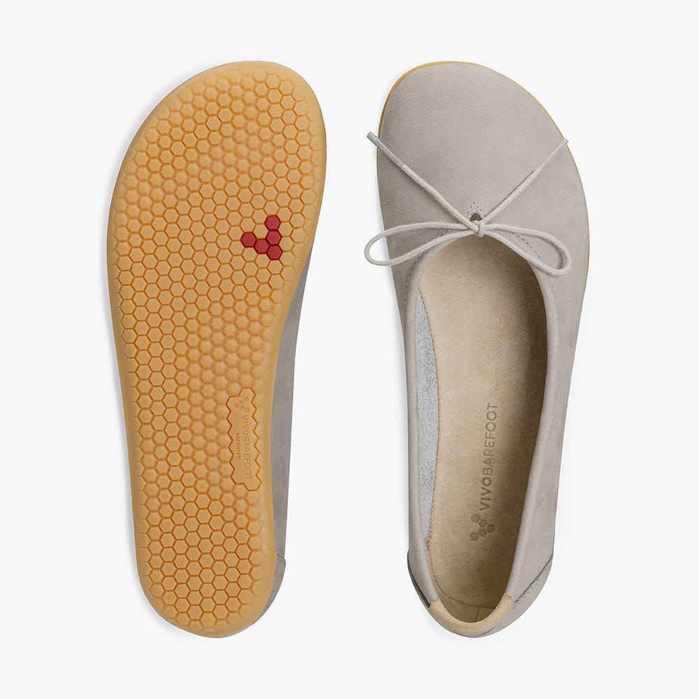 Sapatos de Ballet Vivobarefoot Jing Jing Renda Feminino Cinzentas | Portugal-18562