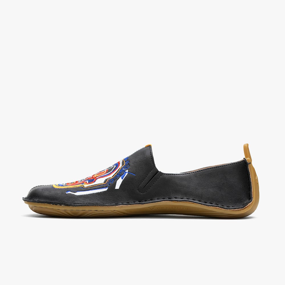 Slip On Vivobarefoot Ababa Basquiat Masculino Pretas | Portugal-30867