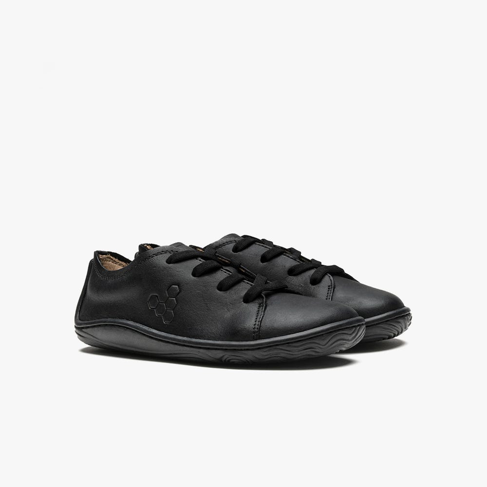 Tenis Vivobarefoot Addis School Criança Pretas | Portugal-73014