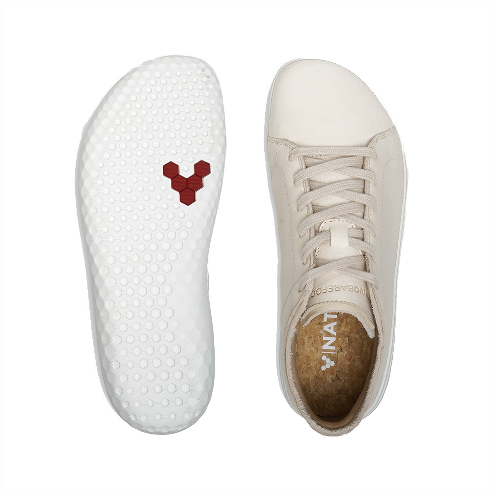 Tenis Vivobarefoot Geo Court III Feminino Bege | Portugal-61402