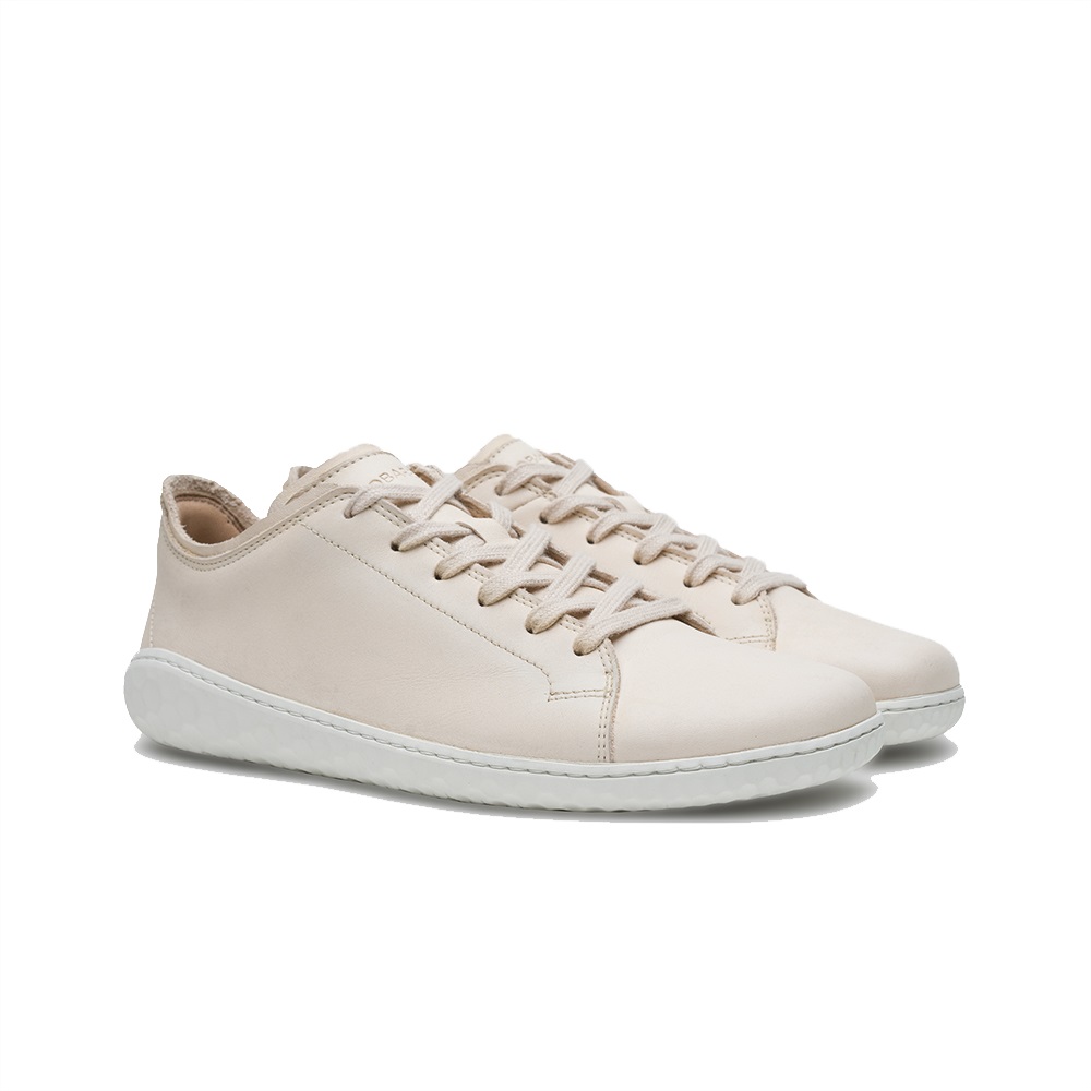 Tenis Vivobarefoot Geo Court III Feminino Bege | Portugal-61402