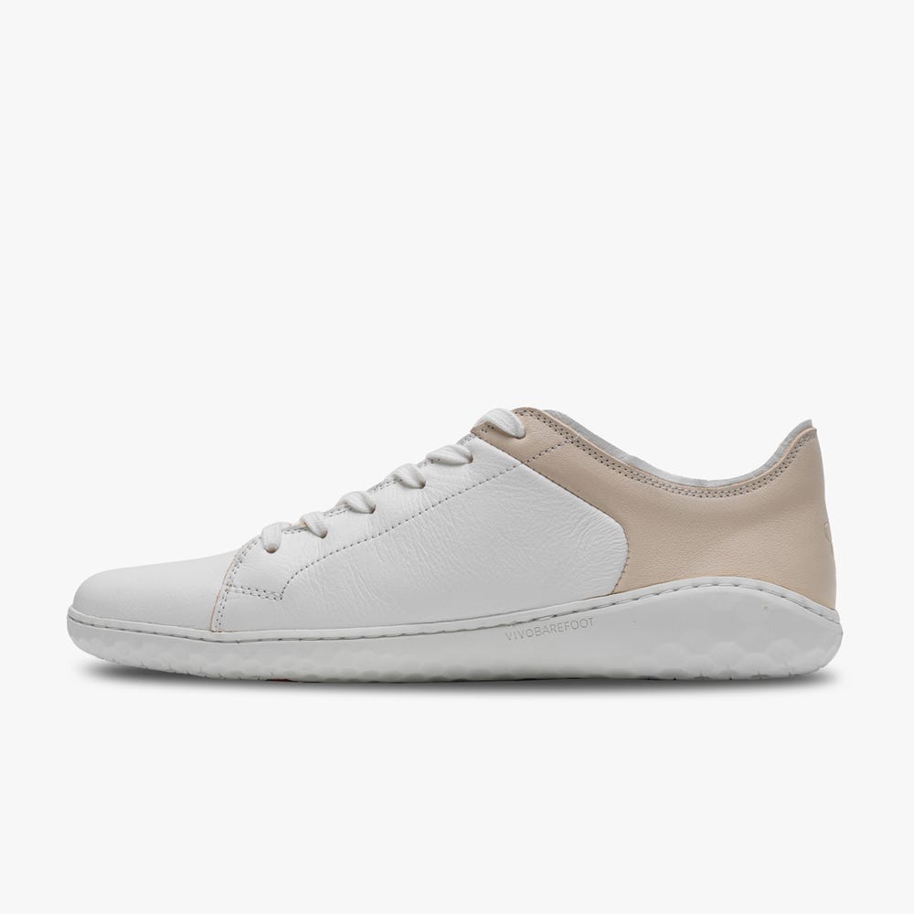 Tenis Vivobarefoot Geo Court III Feminino Branco Rosa | Portugal-81492