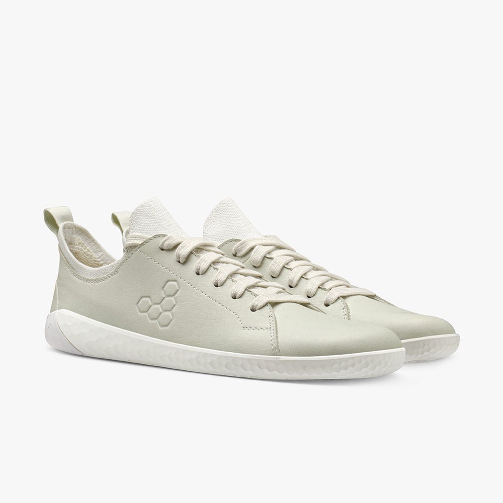 Tenis Vivobarefoot Geo Court Knit Feminino Branco | Portugal-91238