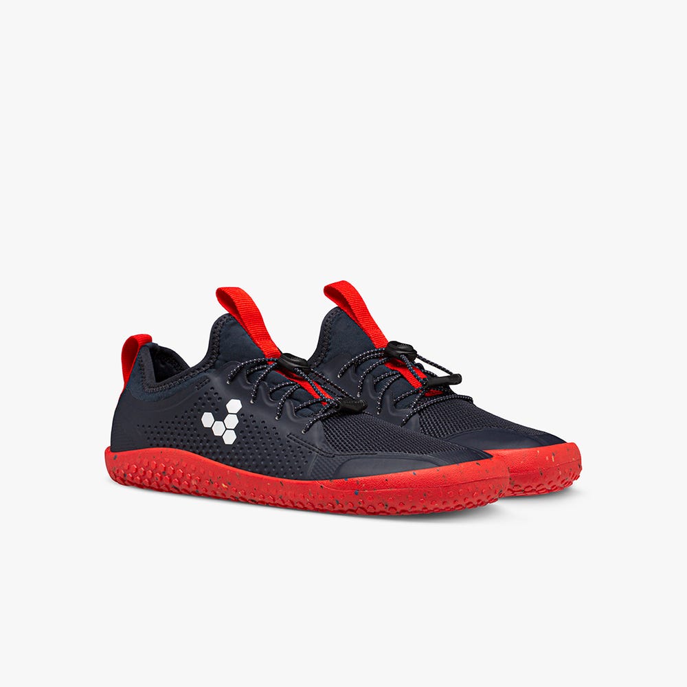 Tenis Vivobarefoot Primus Sport II Juniors Criança Obsidiana Laranja | Portugal-98376