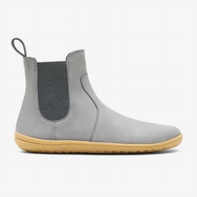 Botas Chelsea Vivobarefoot Fulham Nubuck Feminino Cinzentas | Portugal-45091